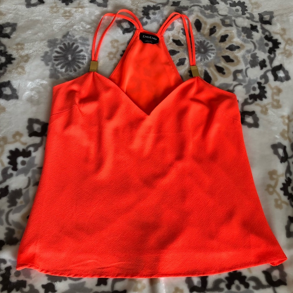 Bebe sheer back tank